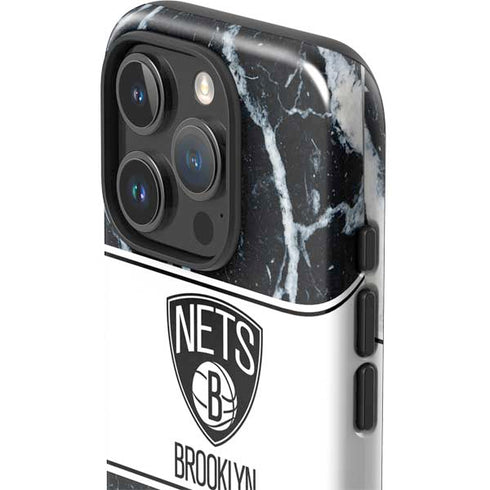NBA Brooklyn Nets Marble iPhone 16 Pro Impact Case